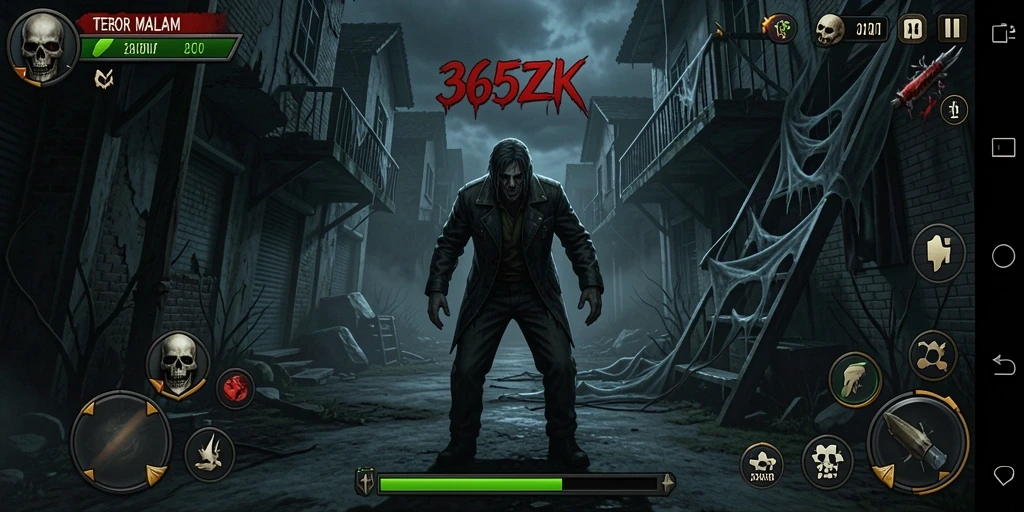 Tangkapan layar menunjukkan gameplay menyeramkan dalam 365ZK.