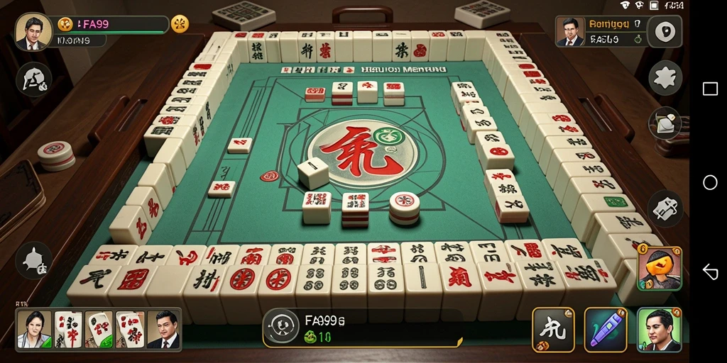 Tampilan gameplay yang menarik dari FA99 dengan ubin Mahjong.