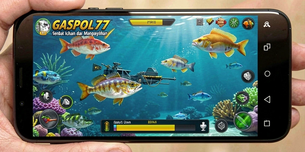 Tampilan gameplay GASPOL77 dengan aksi menembak ikan yang seru.