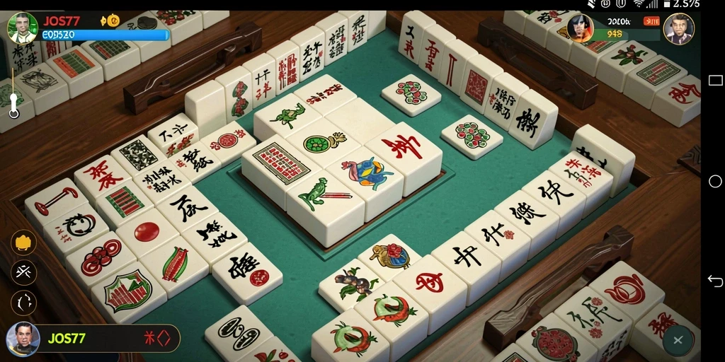 Tampilan gameplay JOS77 yang menampilkan keseruan permainan Mahjong.
