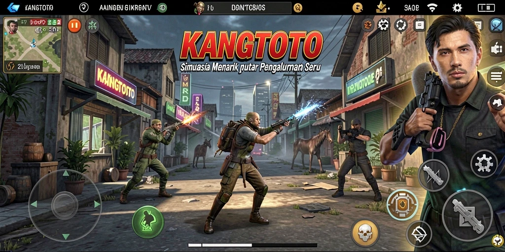 Gameplay KANGTOTO yang seru dan interaktif menunjukkan aksi si pemain.