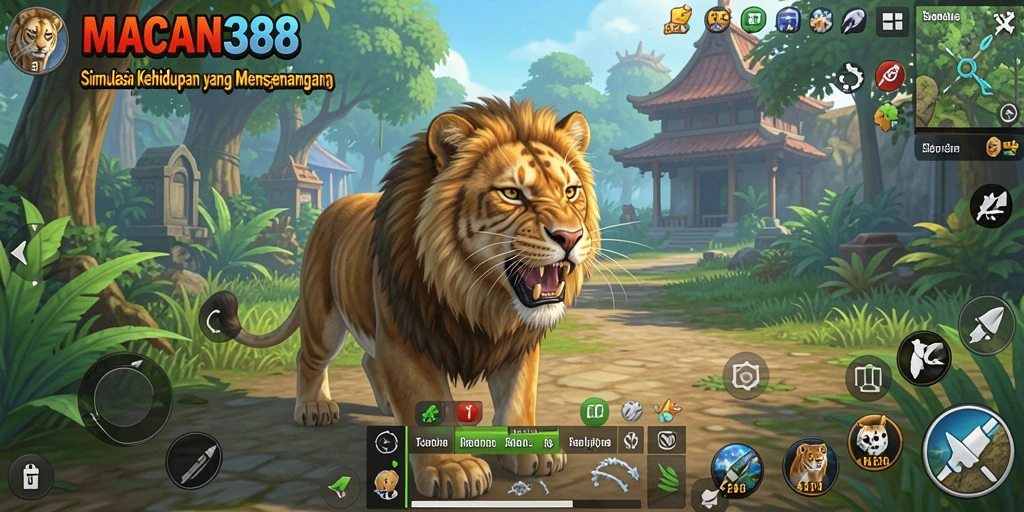 Screenshot utama dari gameplay <strong>MACAN388</strong> menampilkan interaksi pemain dalam simulasi yang realistis.