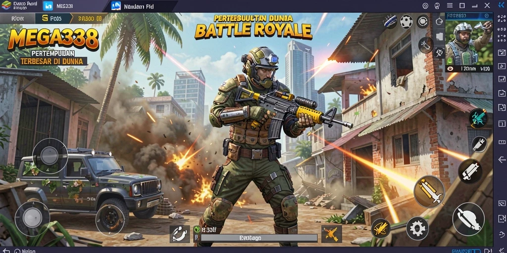 Tampilan gameplay MEGA338 yang intens di arena pertempuran.