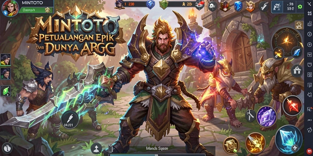 Tampilan dinamis gameplay MINTOTO yang seru dan penuh aksi.