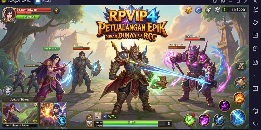 Tangkapan layar gameplay RPVIP4 yang menampilkan aksi RPG seru.