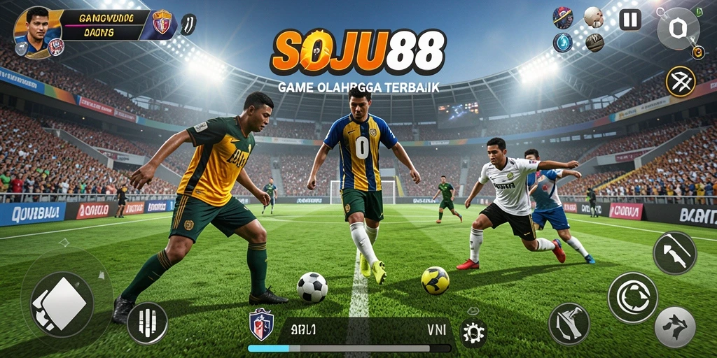 Tampilan aksi gameplay yang seru di SOJU88.